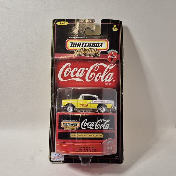 Vintage Matchbox Collectibles Coca Cola 1955 Chevy Bel Air Hardtop 1/64 Diecast - Picture 2 of 10